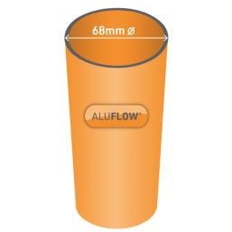 Aluflow  Round Aluminium Downpipe Black 68mm x 2.5m