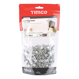 Timco Extra Large Head Clout Nails Galvanised Silver 3mm x 13mm 1kg Pack