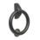Hardware Solutions Door Knocker Ring Matt Black 26mm x 178mm