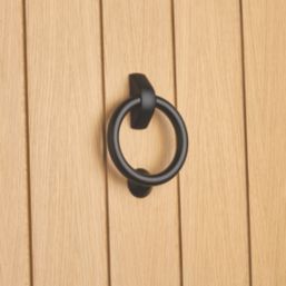 Hardware Solutions Door Knocker Ring Matt Black 26mm x 178mm