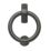Hardware Solutions Door Knocker Ring Matt Black 26mm x 178mm