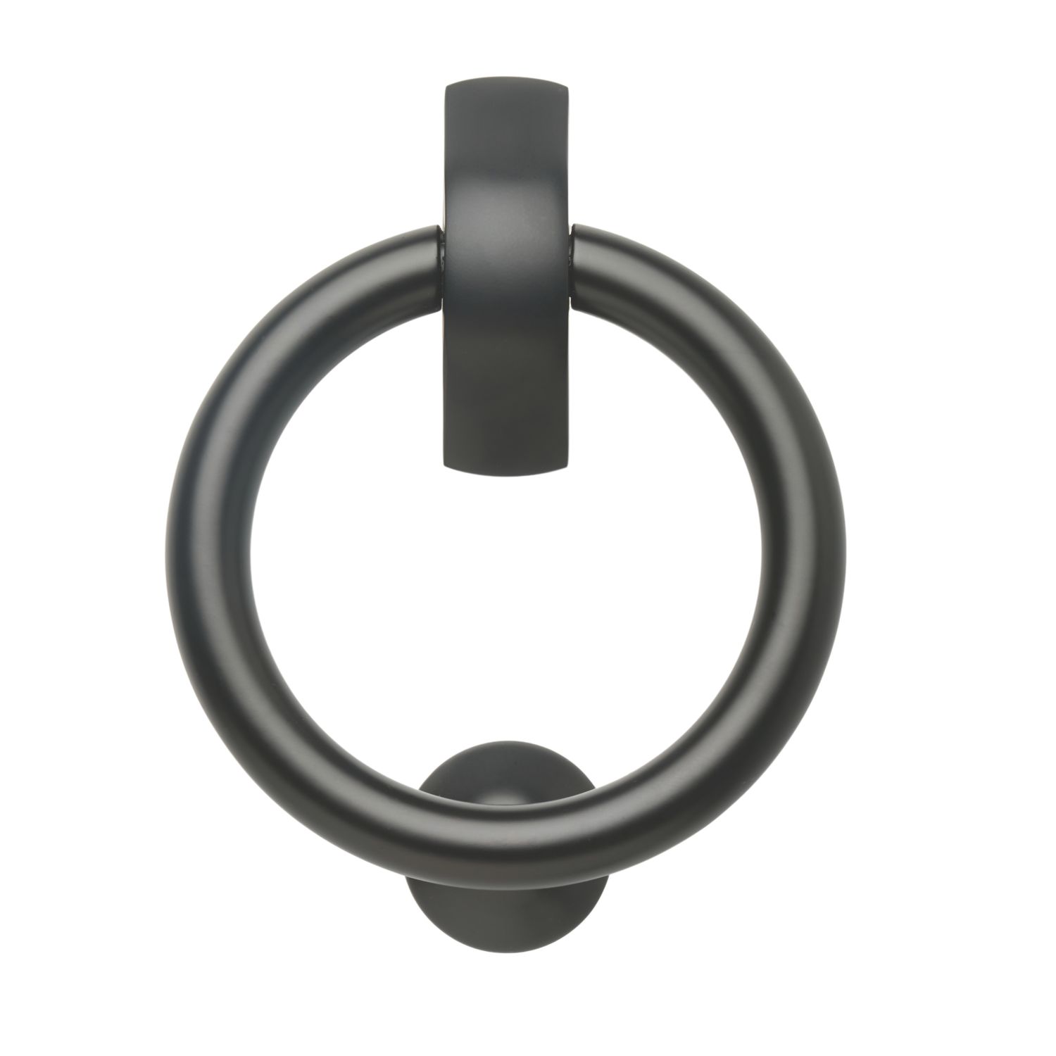 Hardware Solutions Door Knocker Ring Matt Black 26mm x 178mm (987KK)