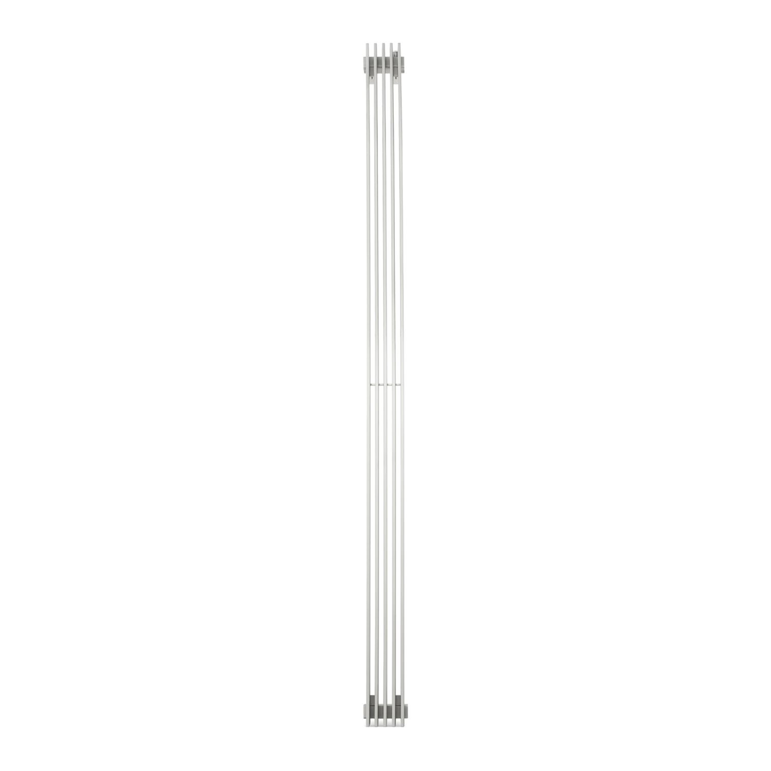 Time Venetian 2000mm x 130mm 2613BTU Matt Chrome Vertical Designer Radiator (987KL)