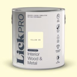 LickPro 2.5Ltr Yellow 05 Satin Water-Based Trim Paint