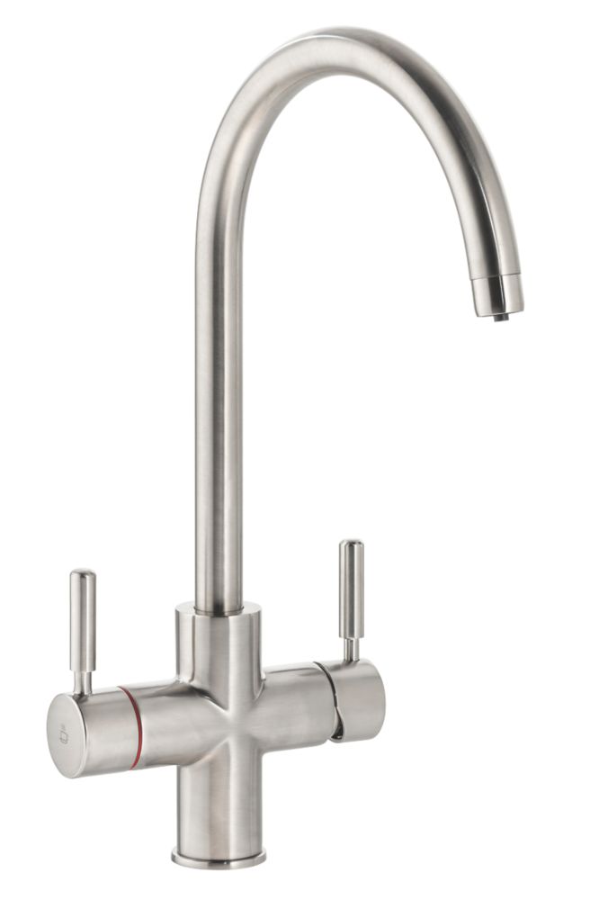 3 in 1 Steaming Hot Water Tap Brushed Nickel Screwfix
