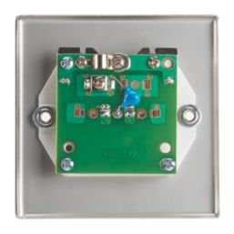 Contactum iConic 1-Gang Isolated Female Coaxial TV Socket Brushed Steel with White Inserts