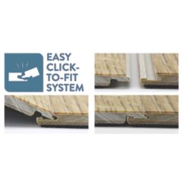 Kraus Ingleton Dark Brown Wood-Effect LVT Flooring 2.2m²