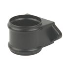 FloPlast Cast Iron Effect Push-Fit Double Socket Pipe Coupler Black 110mm