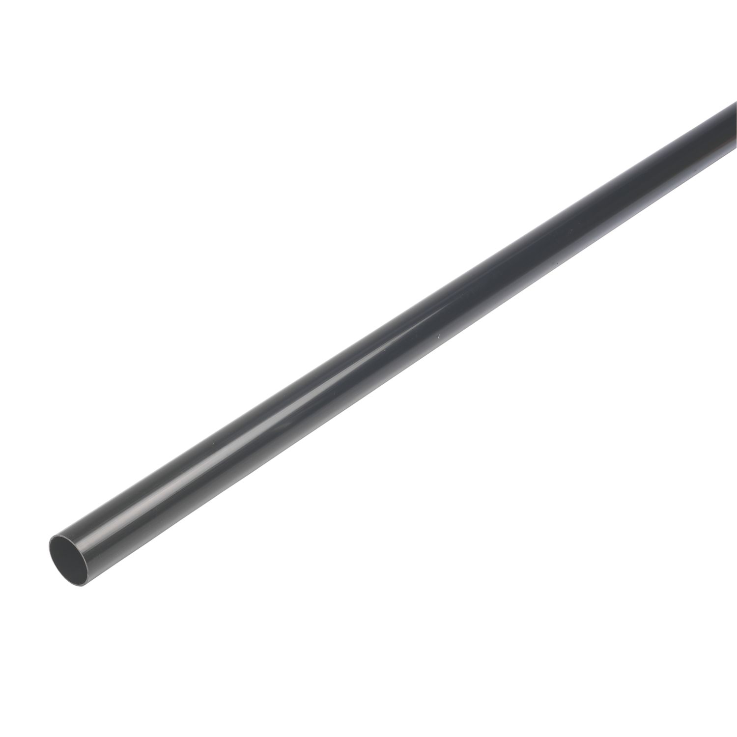 FloPlast Mini Line Round Downpipes Black 50mm x 2m 6 Pack (98821)
