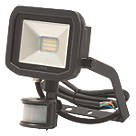 Luceco Guardian Indoor & Outdoor LED Floodlight & PIR With PIR Sensor Black 8W 600lm