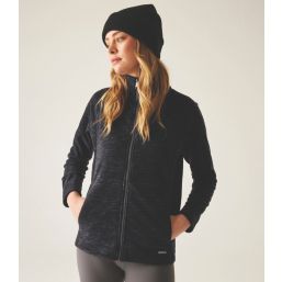 Regatta Mayse Full Zip Womens Fleece Black Size 10