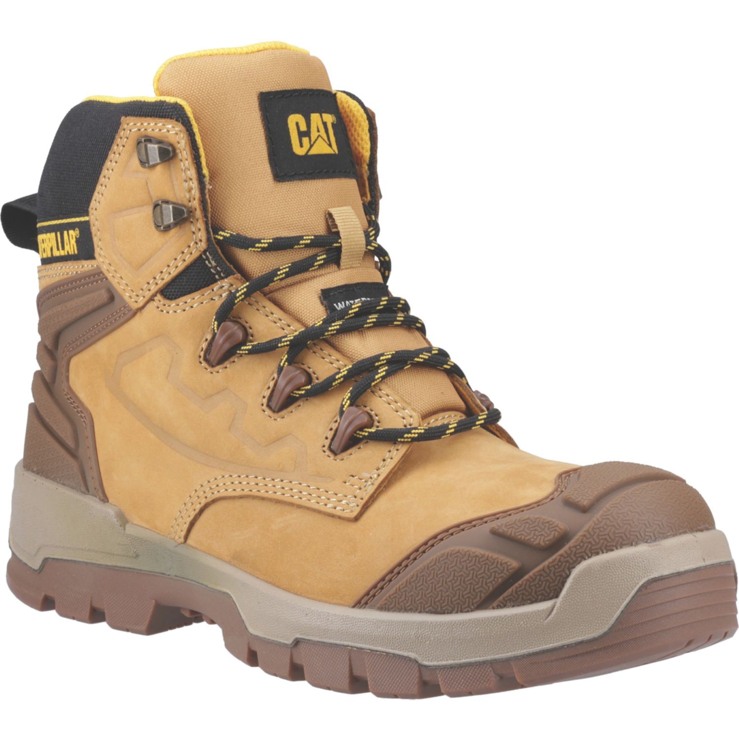 CAT Striver XL 6" Size 10 Honey Waterproof Steel Toe Cap Safety Boots (988CM)