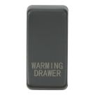 Knightsbridge 'WARMING DRAWER' Switch Cover Anthracite