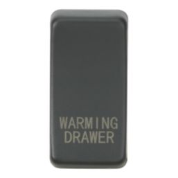 Knightsbridge 'WARMING DRAWER' Switch Cover Anthracite