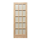 Knotty 15-Obscure Light Unfinished Pine Wooden Traditional Internal Door 1981mm x 762mm