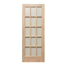 Knotty 15-Obscure Light Unfinished Pine Wooden Traditional Internal Door 1981mm x 762mm