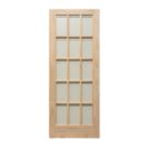 Knotty 15-Obscure Light Unfinished Pine Wooden Traditional Internal Door 1981mm x 762mm