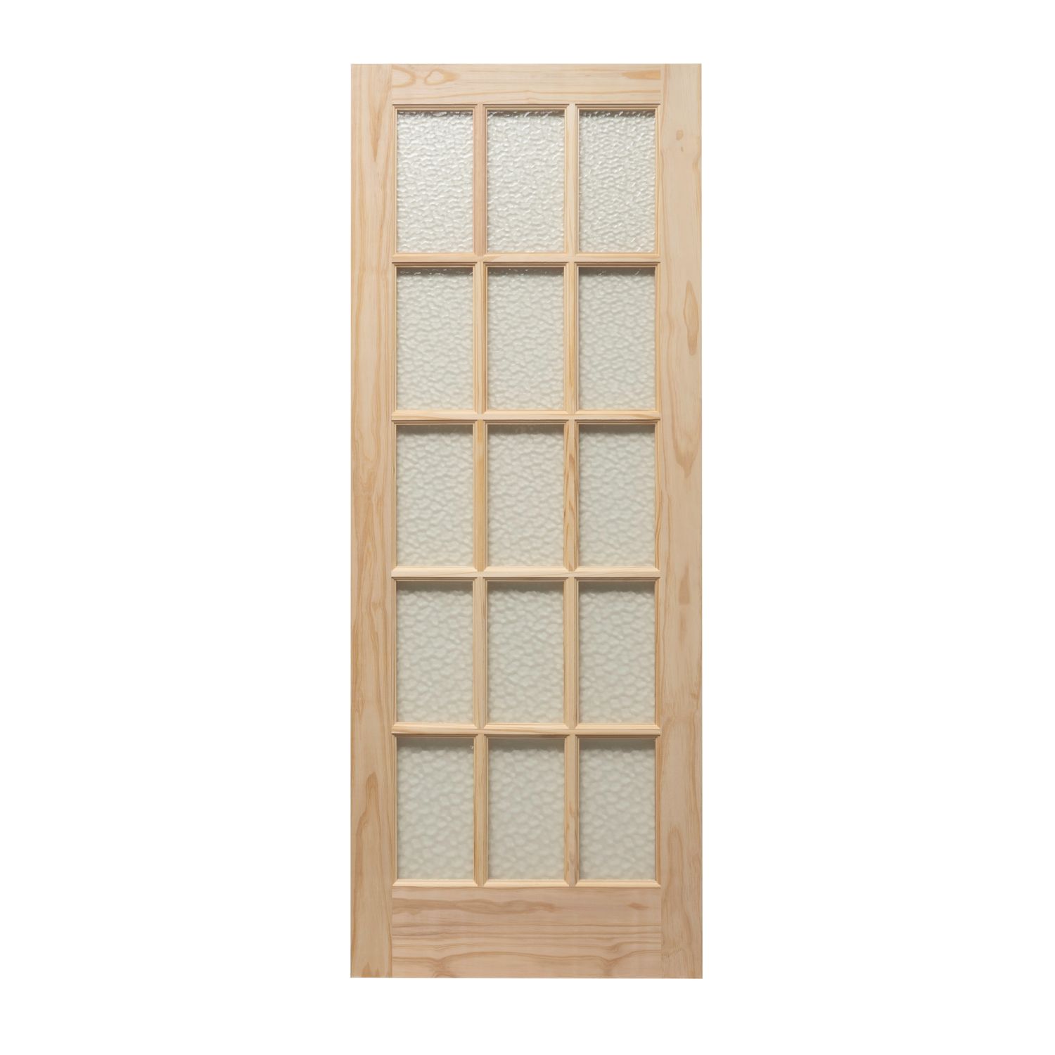 Knotty 15-Obscure Light Unfinished Pine Wooden Traditional Internal Door 1981mm x 762mm (988FA)