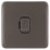 Schneider Electric Lisse Deco 13A Unswitched Fused Spur  Mocha Bronze with Black Inserts