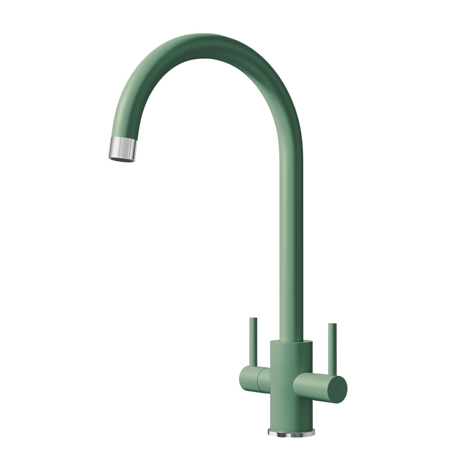 ETAL Sorrento Twin Lever Kitchen Mixer Tap Sage Green (988FK)
