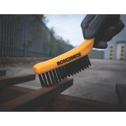 Roughneck Soft-Grip Brass Wire Brush - Screwfix