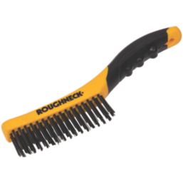 Roughneck Soft-Grip Shoe Handle Wire Brush