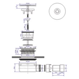 McAlpine  Shower Trap with Non-Return Valve and 1 1/2" Outlet Chrome 90mm