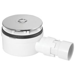 McAlpine  Shower Trap with Non-Return Valve and 1 1/2" Outlet Chrome 90mm