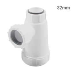 Flomasta  Round Bottle Trap White 32mm