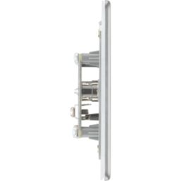 LAP  1-Gang Coaxial TV Socket Brushed Stainless Steel