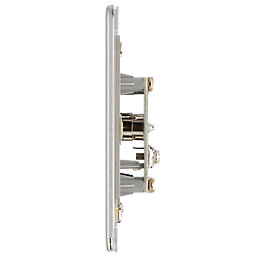 LAP  1-Gang Coaxial TV Socket Brushed Stainless Steel