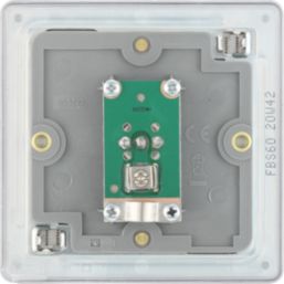 LAP  1-Gang Coaxial TV Socket Brushed Stainless Steel