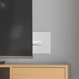 LAP  1-Gang Coaxial TV Socket Brushed Stainless Steel
