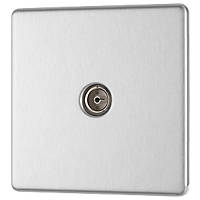 LAP  Coaxial TV Socket Brushed Stainless Steel