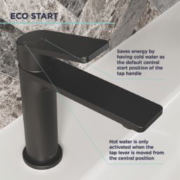 Bristan Frammento Black 170mm Standard Lever Mono Basin Mixer Tap  With Clicker Waste