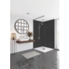Splashwall Vertical Tile Bathroom Wall Panel Gloss Black 2440mm x 1220mm x 3mm
