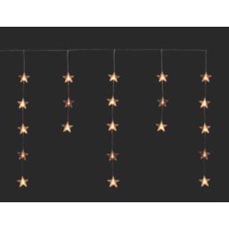 780mm x 1000mm Indoor & Outdoor LED Very Warm White Star Curtain Christmas Lights