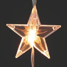 780mm x 1000mm Indoor & Outdoor LED Very Warm White Star Curtain Christmas Lights