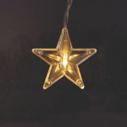 780mm x 1000mm Indoor & Outdoor LED Very Warm White Star Curtain Christmas Lights