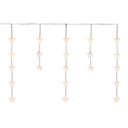 780mm x 1000mm Indoor & Outdoor LED Very Warm White Star Curtain Christmas Lights
