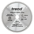 Trend CraftPro Wood/Chipboard/MDF Circular Saw Blade 260mm x 30mm 72T