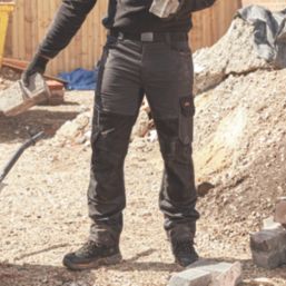 Site Evenson Multi-Pocket Stretch Trousers Grey/Black 30" W 32" L