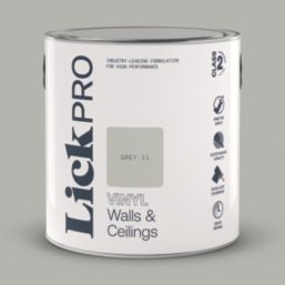 LickPro  2.5Ltr Grey 11 Vinyl Matt Emulsion  Paint