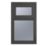 Crystal  Top Opening Obscure Double-Glazed Casement Anthracite on White uPVC Window  905mm x 1115mm