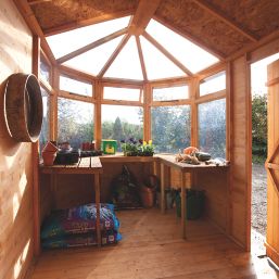 Rowlinson  6' x 9' 6" (Nominal) Apex Timber Potting Shed