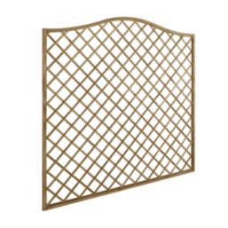 Forest Hamburg Lattice Curved Top Garden Screens 6' x 6' 6 Pack