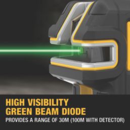 DEWALT DCLE14251GB-XJ Green Self-Levelling Multi-Line USB Cross Line + 5 Spot Laser