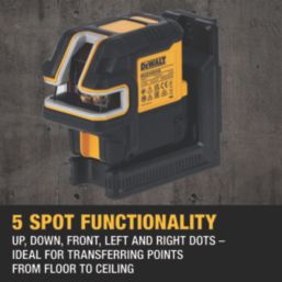 DEWALT DCLE14251GB-XJ Green Self-Levelling Multi-Line USB Cross Line + 5 Spot Laser