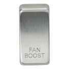 Knightsbridge 'FAN BOOST' Switch Cover Brushed Chrome