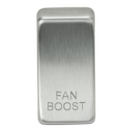 Knightsbridge 'FAN BOOST' Switch Cover Brushed Chrome